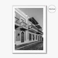 Old San Juan Black and White Fine Art Photo Print, Puerto Rico