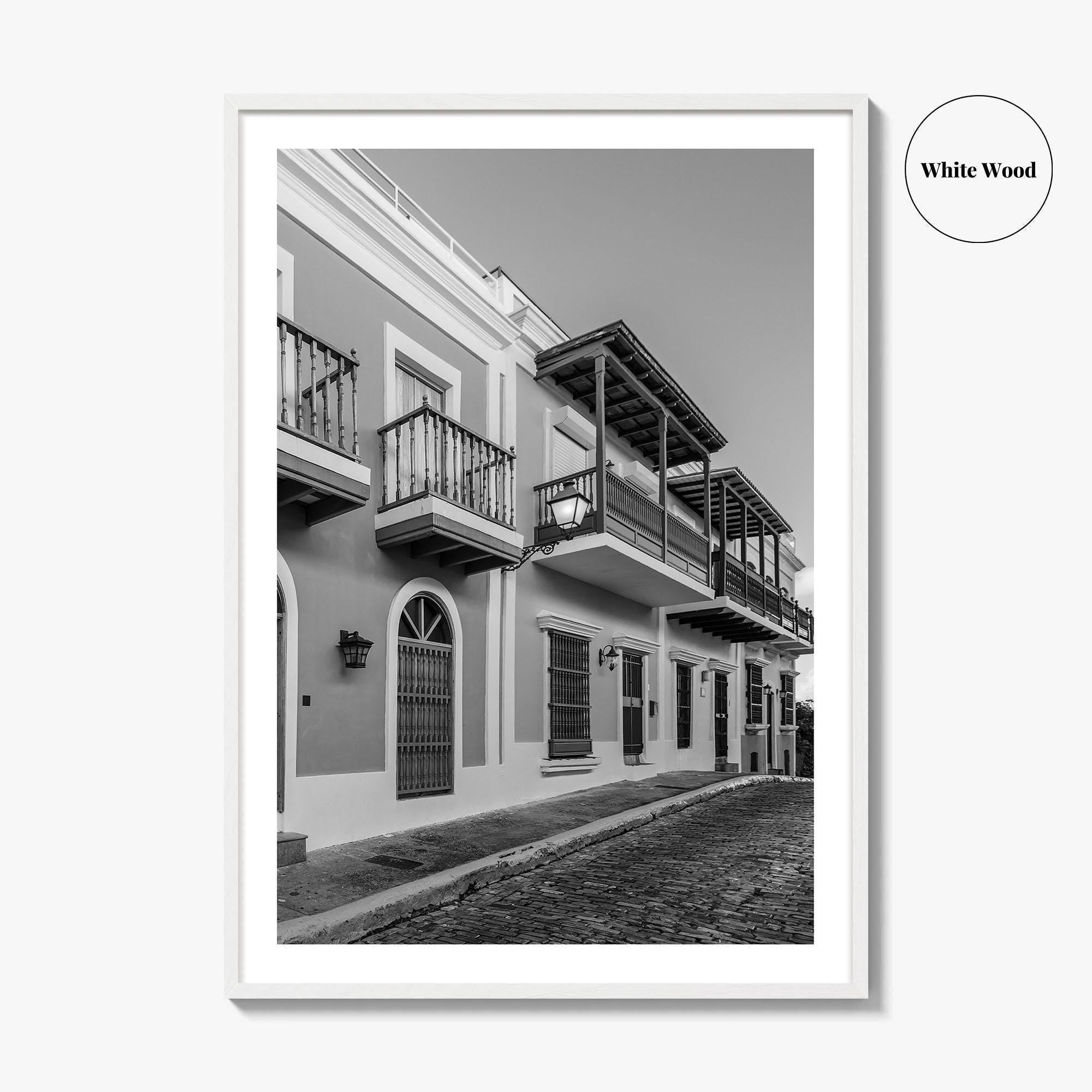 Old San Juan Black and White Fine Art Photo Print, Puerto Rico