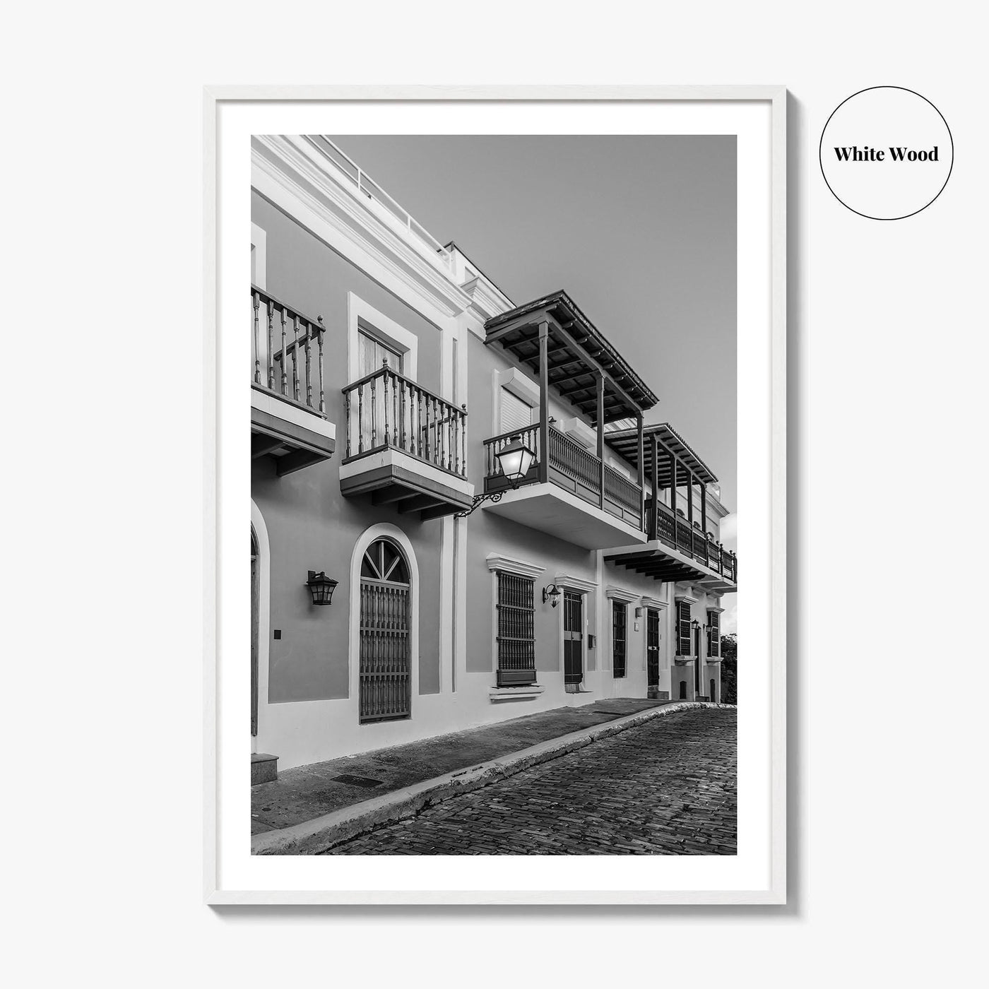Old San Juan Black and White Fine Art Photo Print, Puerto Rico