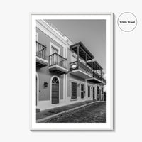 Old San Juan Black and White Fine Art Photo Print, Puerto Rico