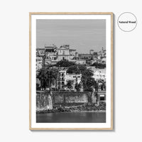 Old San Juan Black and White Fine Art Photo Print, Puerto Rico Cityscape Poster