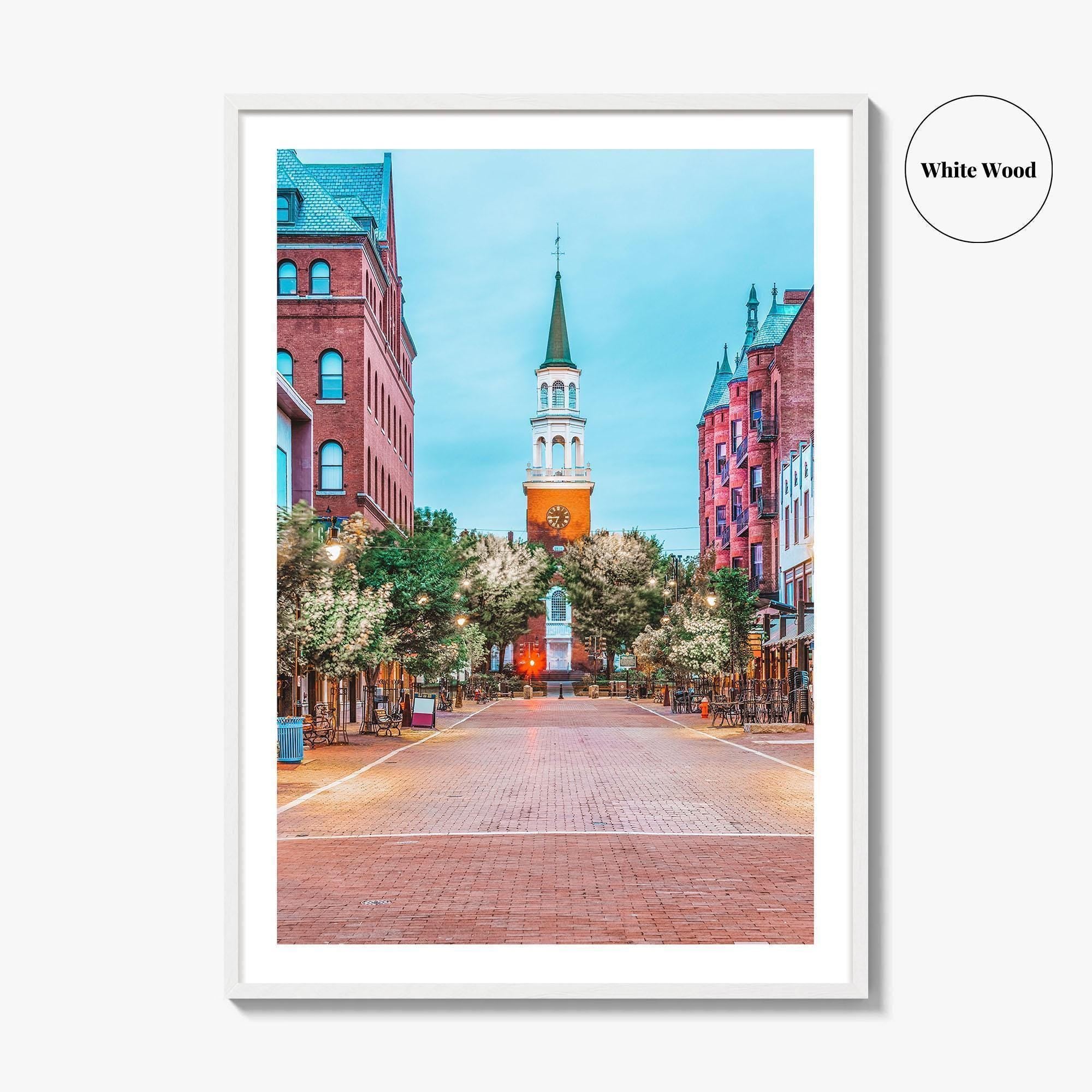 Burlington Vermont Fine Art Photo Print, Church Street Marketplace, USA Poster