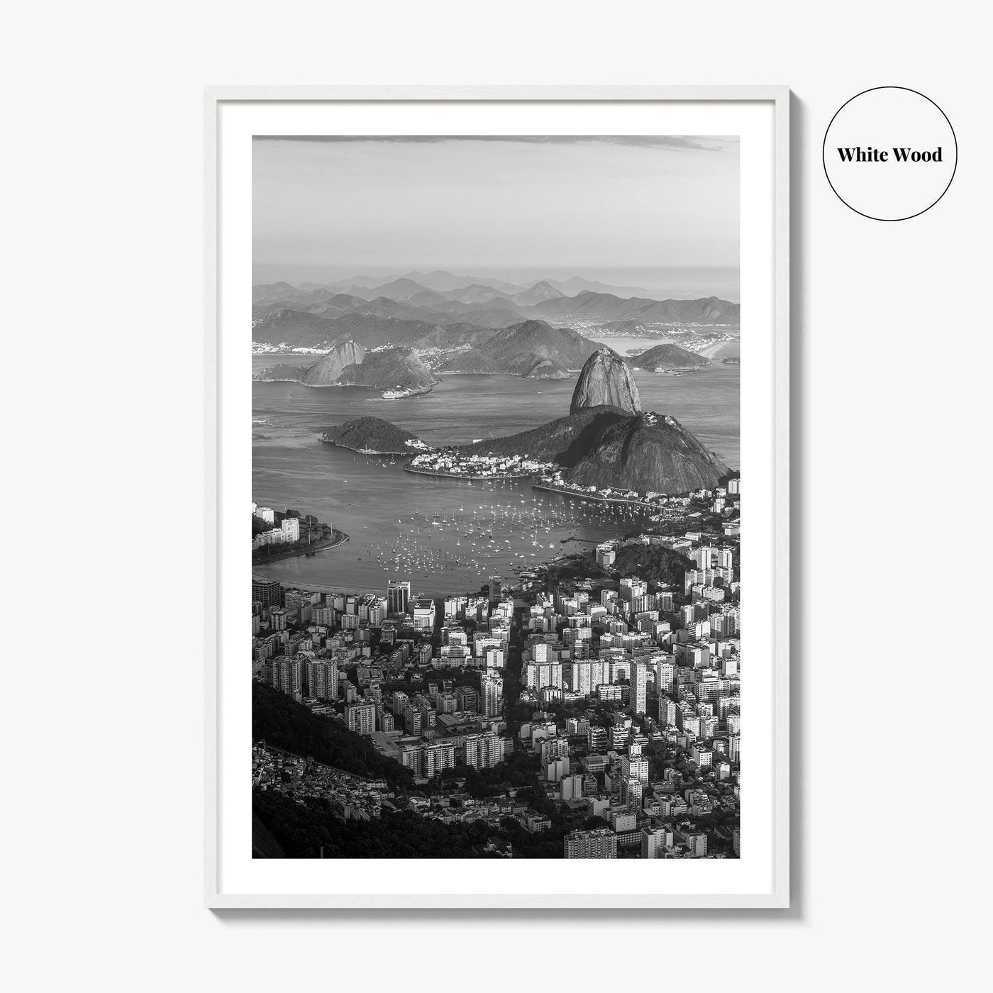Rio de Janeiro Black and White Fine Art Photo Print, Sugarloaf Mountain, Brazil Poster
