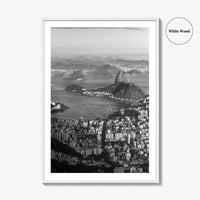 Rio de Janeiro Black and White Fine Art Photo Print, Sugarloaf Mountain, Brazil Poster