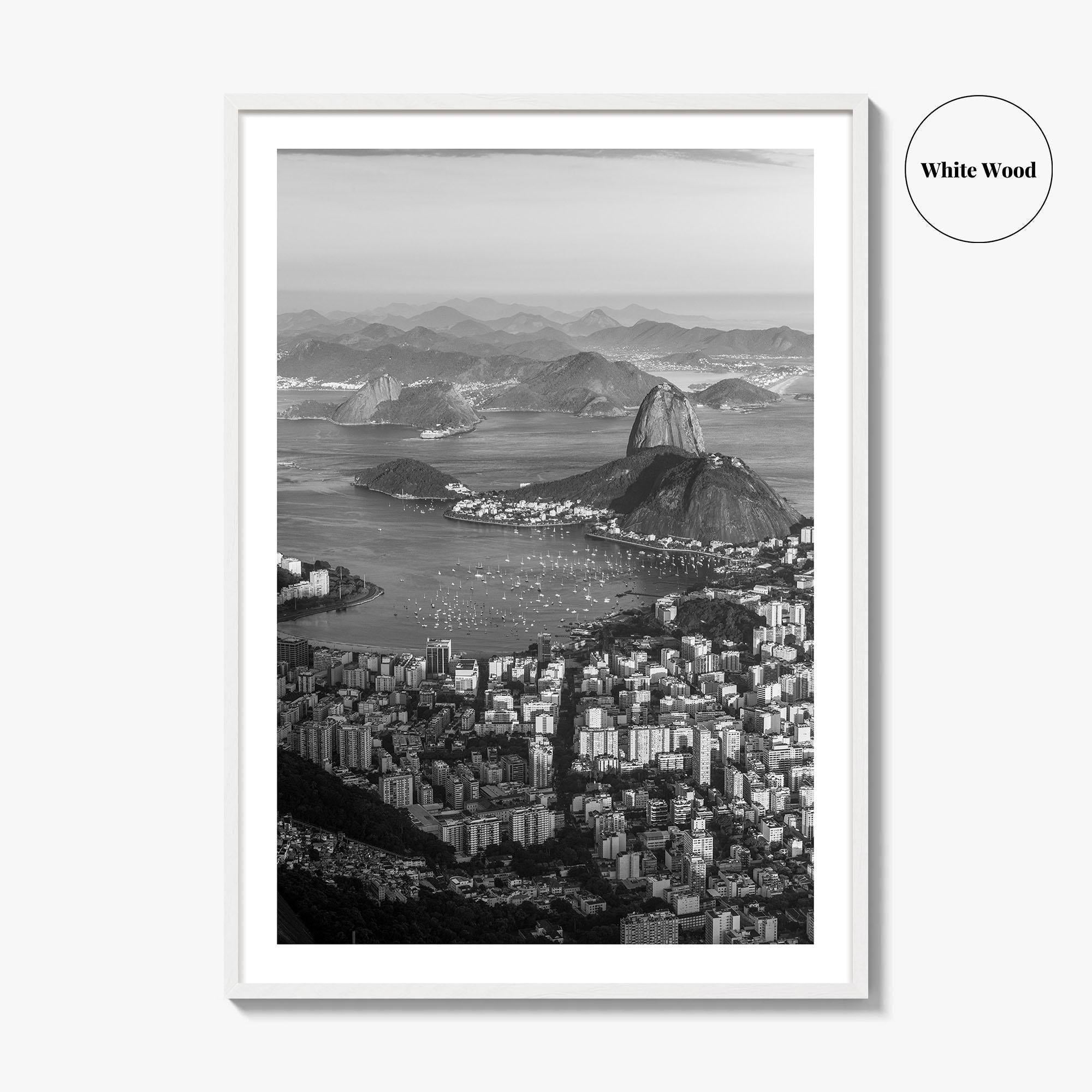 Rio de Janeiro Black and White Fine Art Photo Print, Sugarloaf Mountain, Brazil Poster