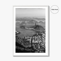 Rio de Janeiro Black and White Fine Art Photo Print, Sugarloaf Mountain, Brazil Poster