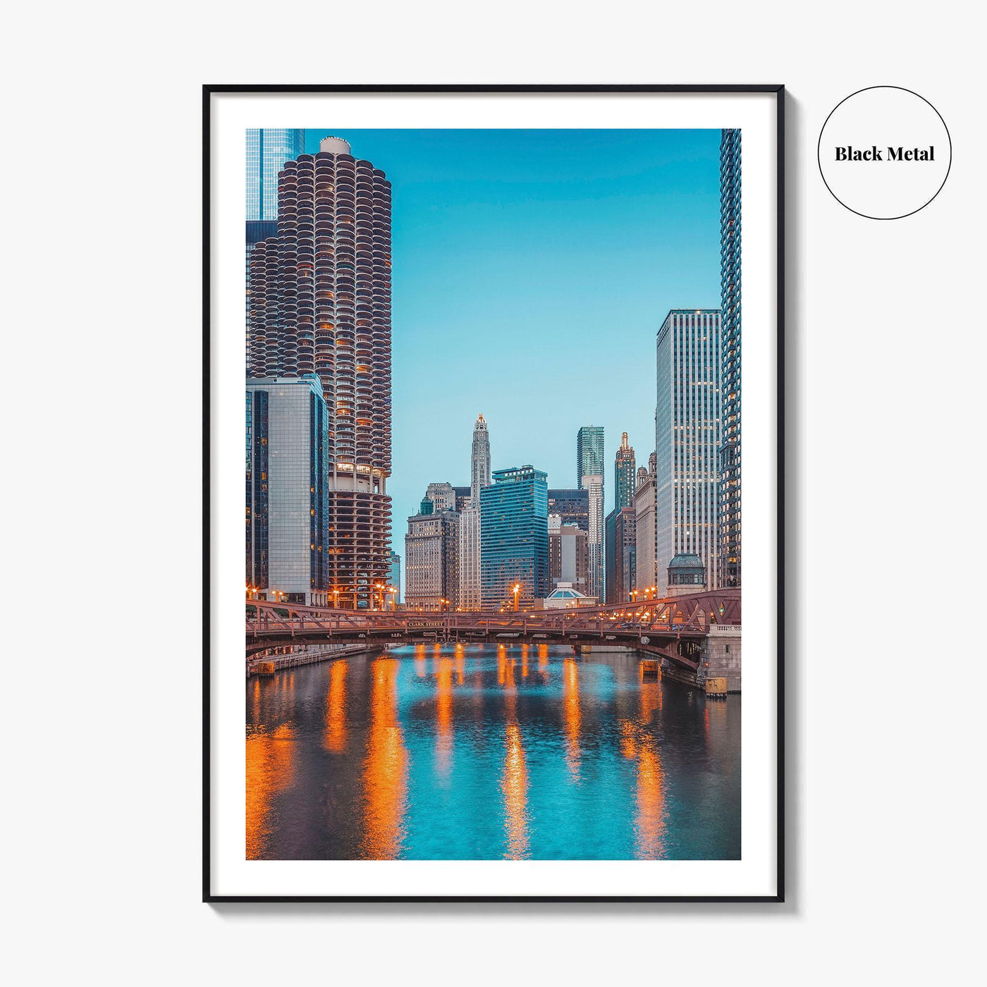 Chicago Skyline Fine Art Photo Print, Downtown Wall Poster, Illinois USA