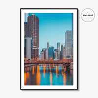Chicago Skyline Fine Art Photo Print, Downtown Wall Poster, Illinois USA
