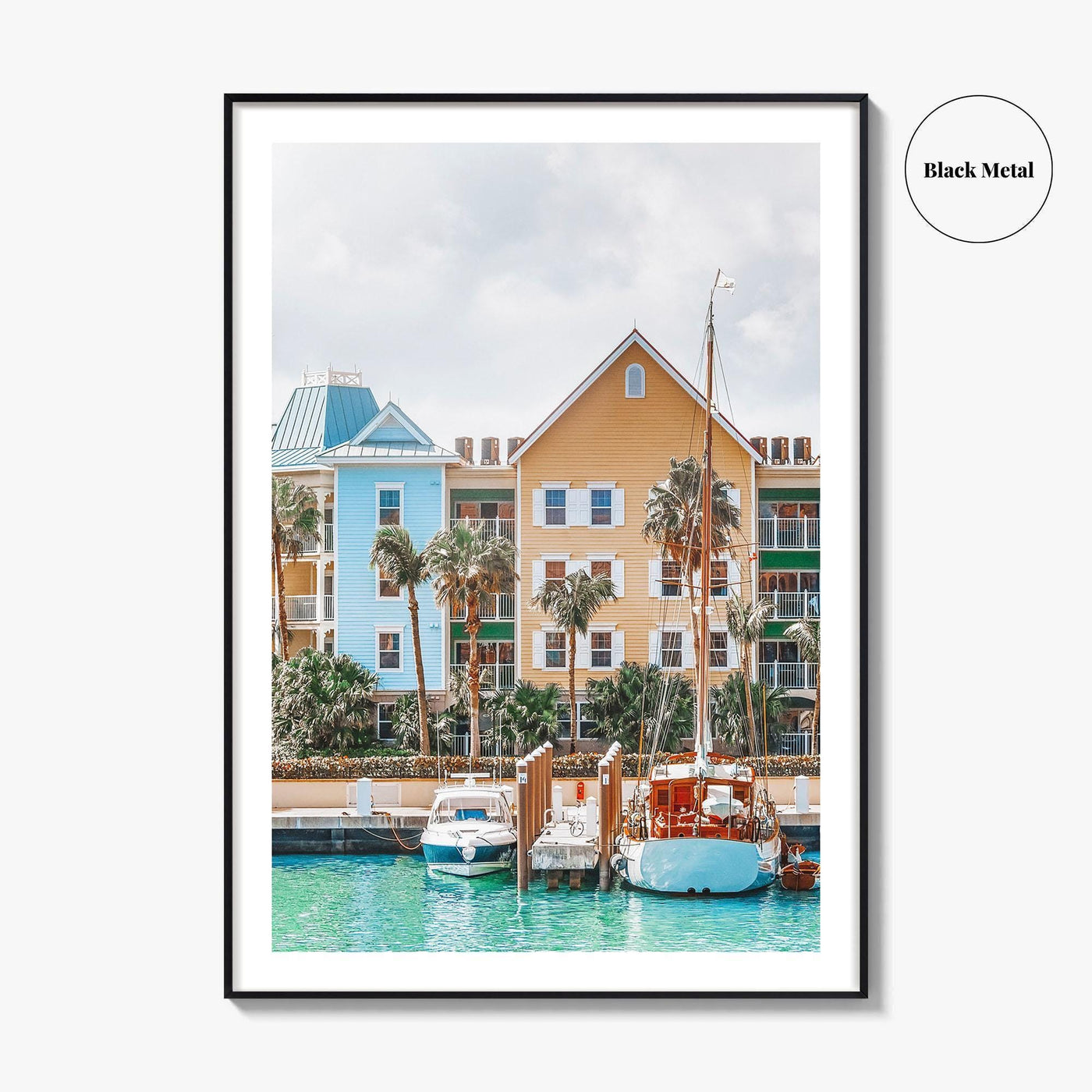 Nassau Bahamas Fine Art Photo Print, Coastline Homes, Wall Poster, New Providence
