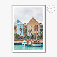 Nassau Bahamas Fine Art Photo Print, Coastline Homes, Wall Poster, New Providence