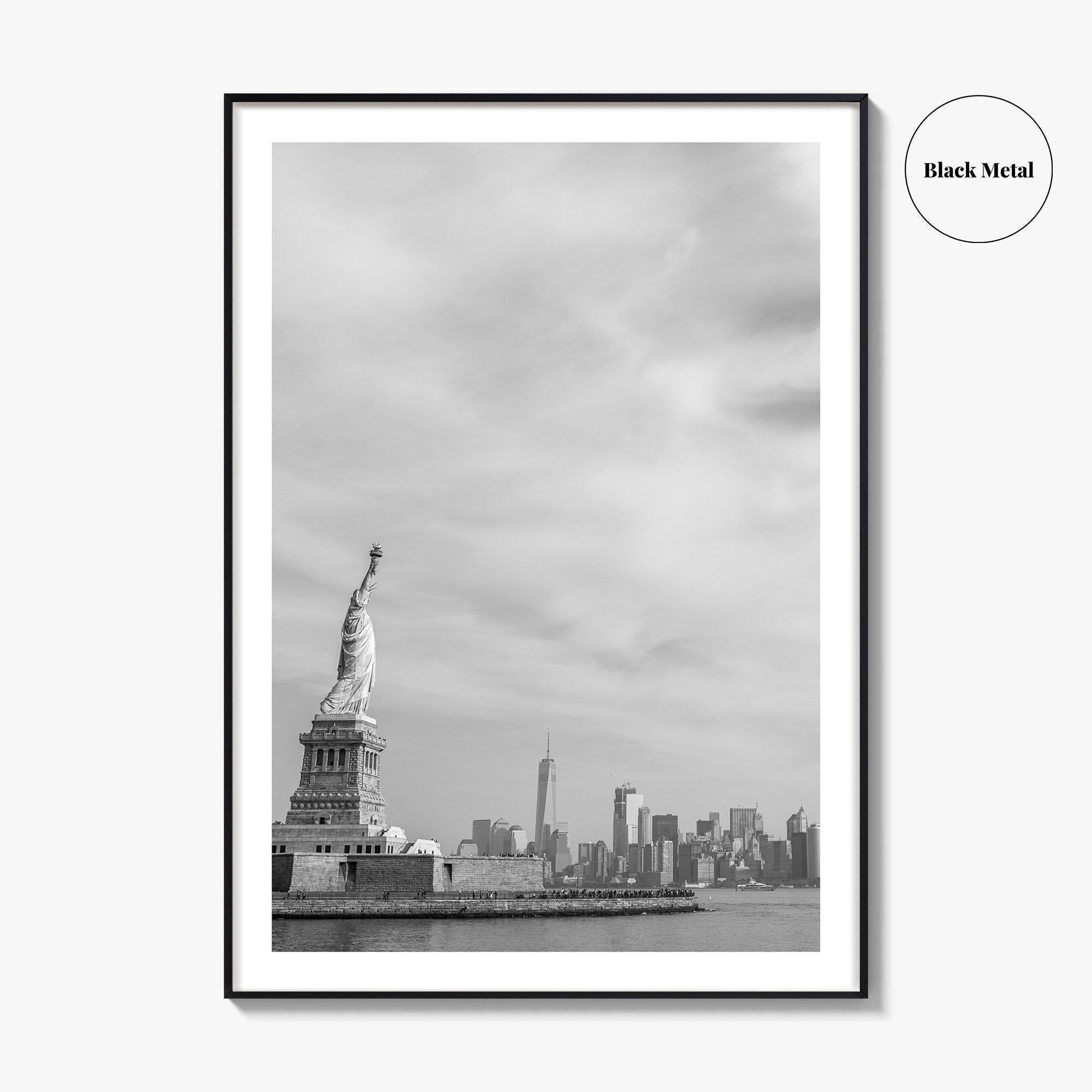 Statue of Liberty Black and White Fine Art Photo Print, New York Poster