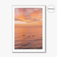 Encinitas Fine Art Photo Print, Surfers Beach Ocean, San Diego California Wall Decor Poster