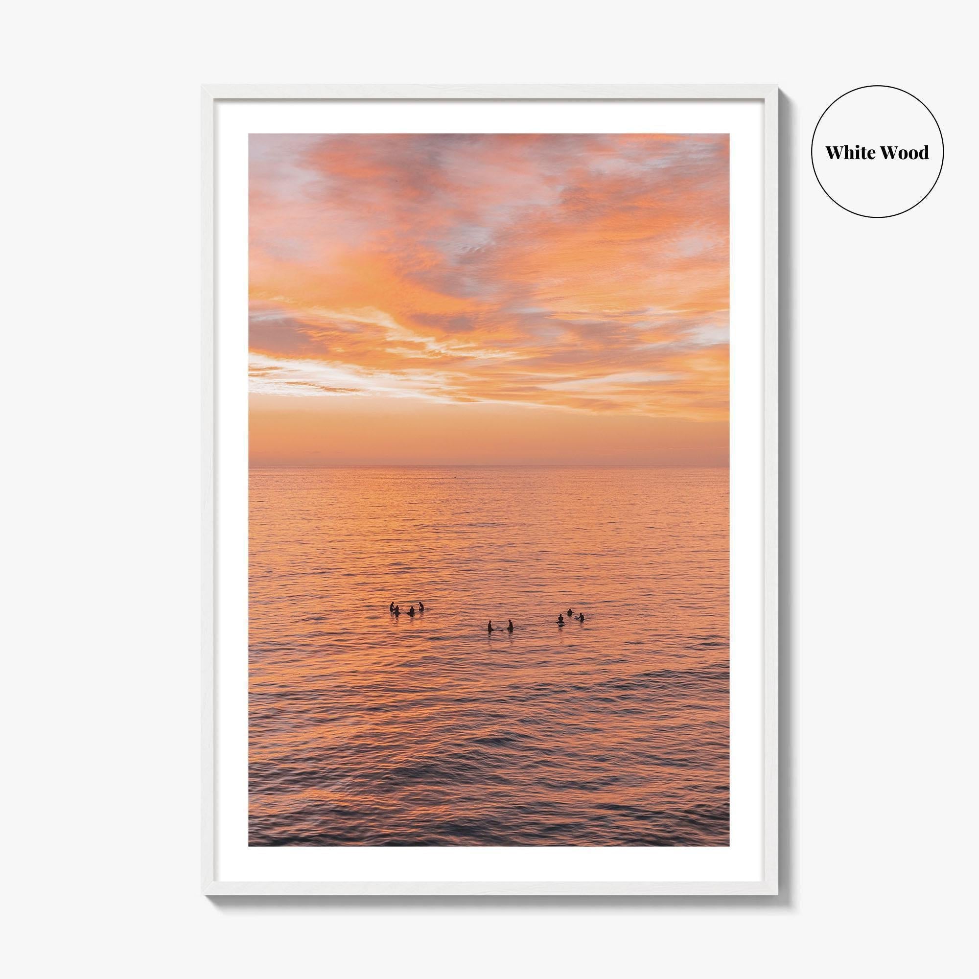 Encinitas Fine Art Photo Print, Surfers Beach Ocean, San Diego California Wall Decor Poster
