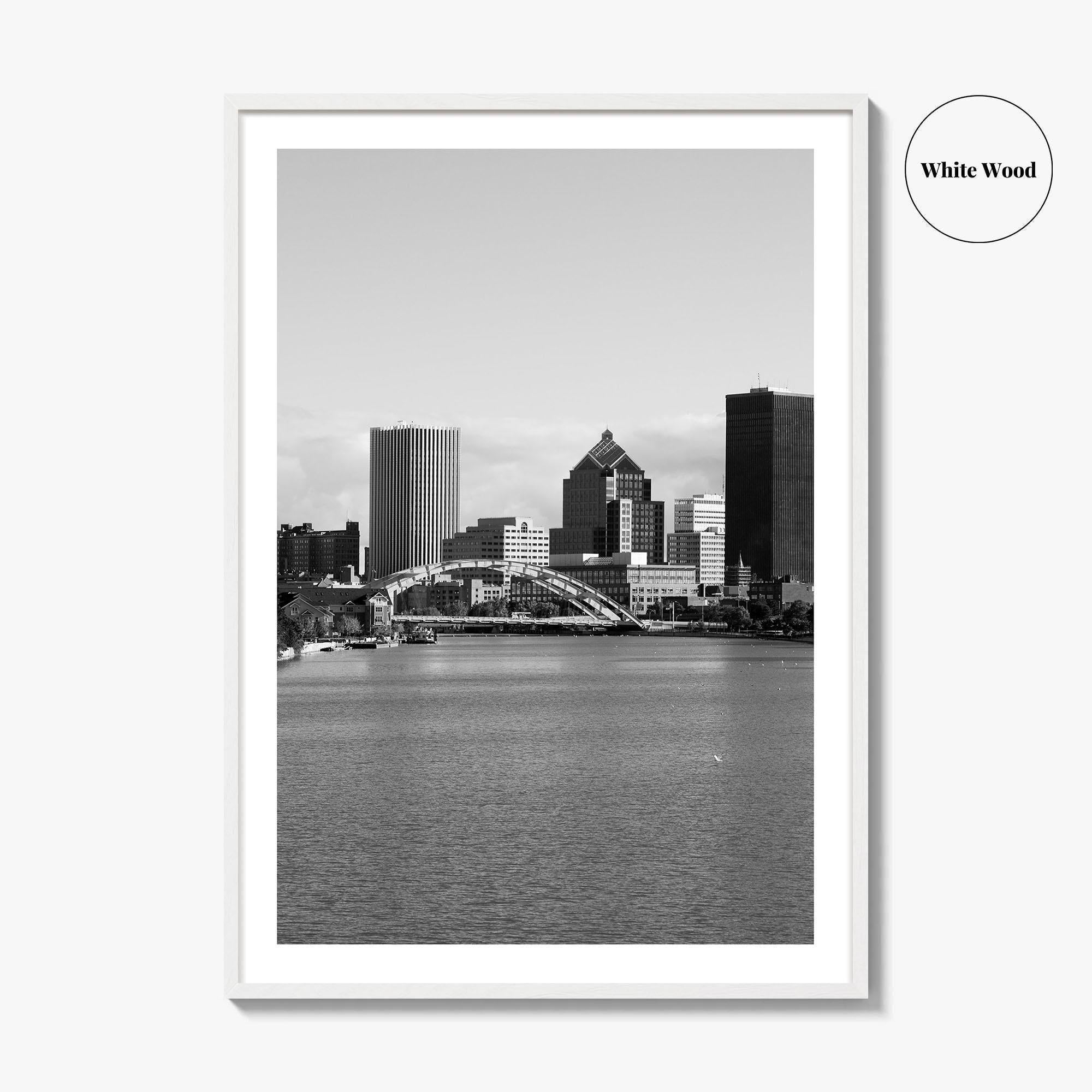 Rochester New York Black and White Fine Art Photo Print, USA, Wall Decor, Poster