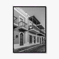 Old San Juan Black and White Fine Art Photo Print, Puerto Rico