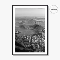 Rio de Janeiro Black and White Fine Art Photo Print, Sugarloaf Mountain, Brazil Poster