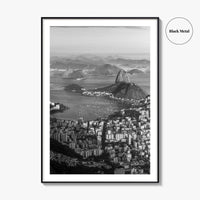 Rio de Janeiro Black and White Fine Art Photo Print, Sugarloaf Mountain, Brazil Poster