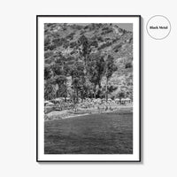 Santa Catalina Island Black and White Fine Art Photo Print, Avalon Bay California Poster