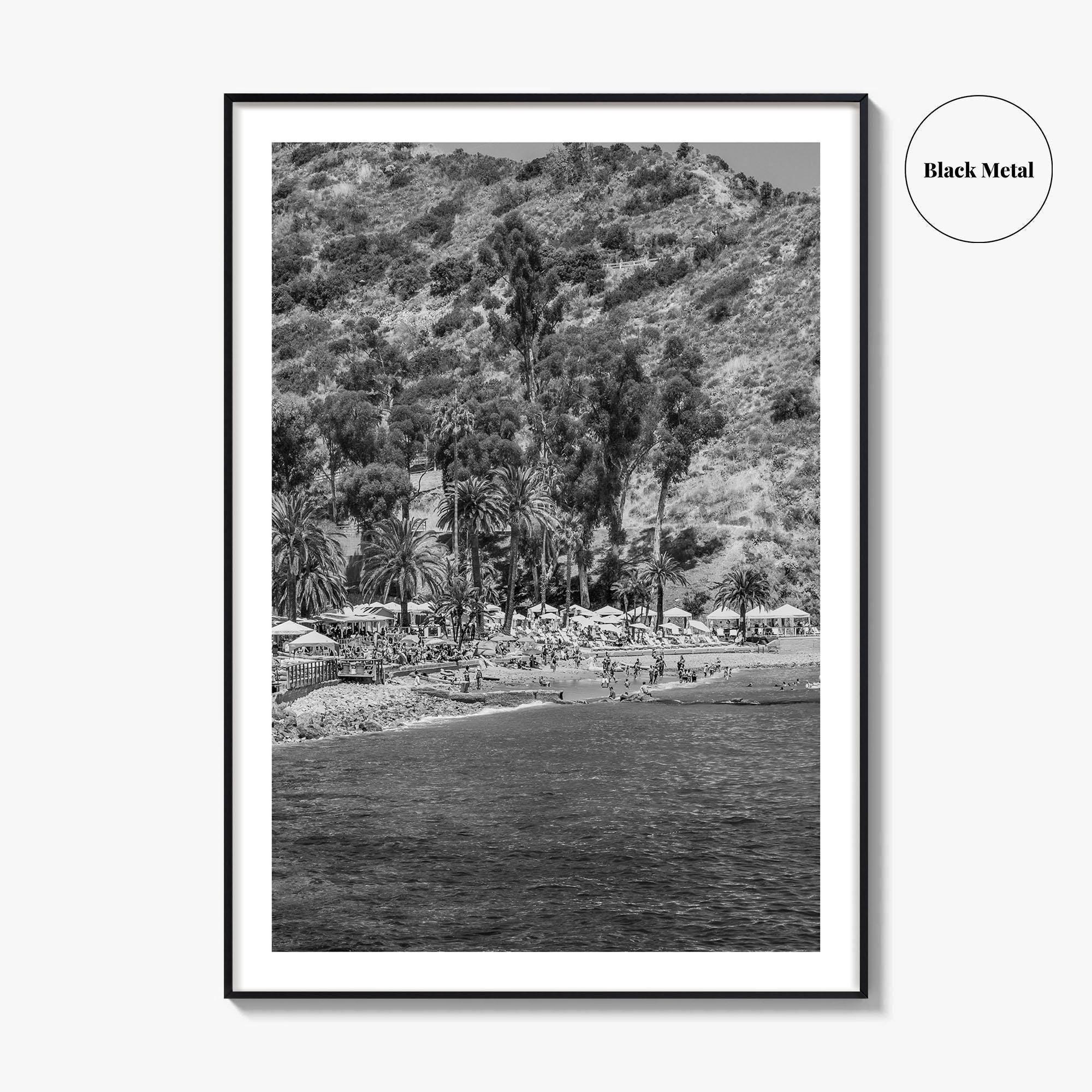 Santa Catalina Island Black and White Fine Art Photo Print, Avalon Bay California Poster
