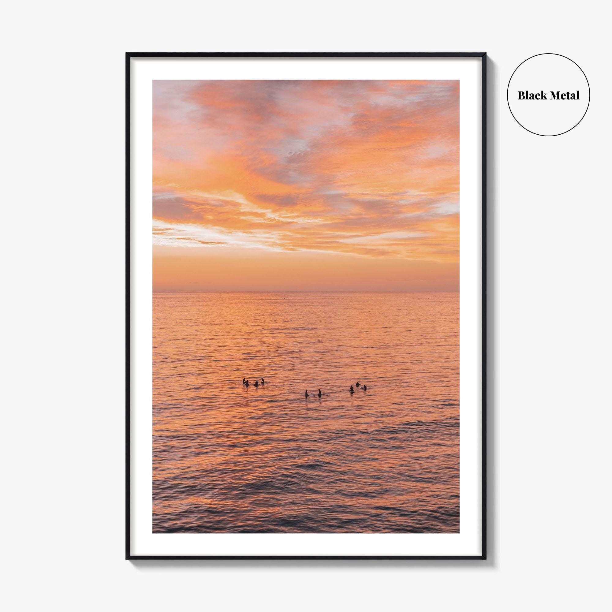 Encinitas Fine Art Photo Print, Surfers Beach Ocean, San Diego California Wall Decor Poster