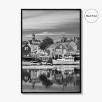 Portsmouth Black and White Fine Art Photo Print, Piscataqua River New Hampshire Poster