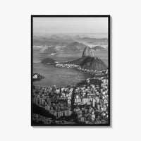 Rio de Janeiro Black and White Fine Art Photo Print, Sugarloaf Mountain, Brazil Poster