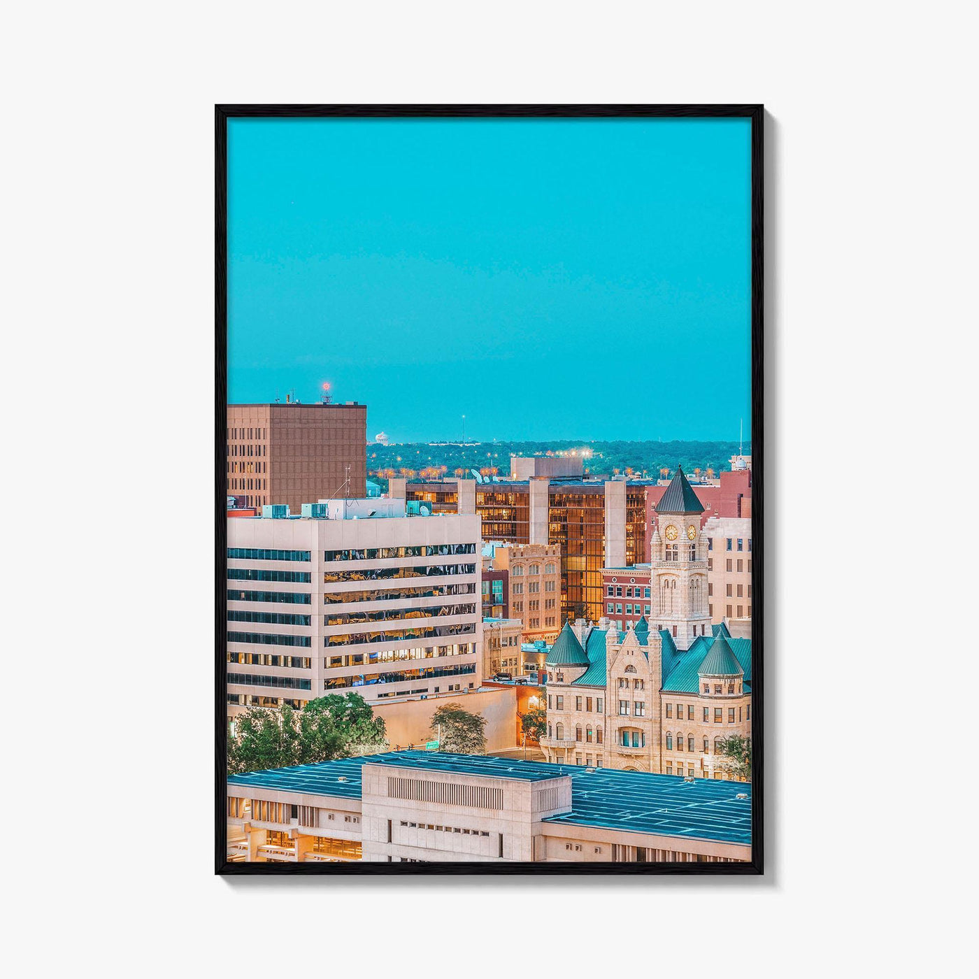 Wichita Skyline Fine Art Photo Print, Kansas Wall Poster, USA