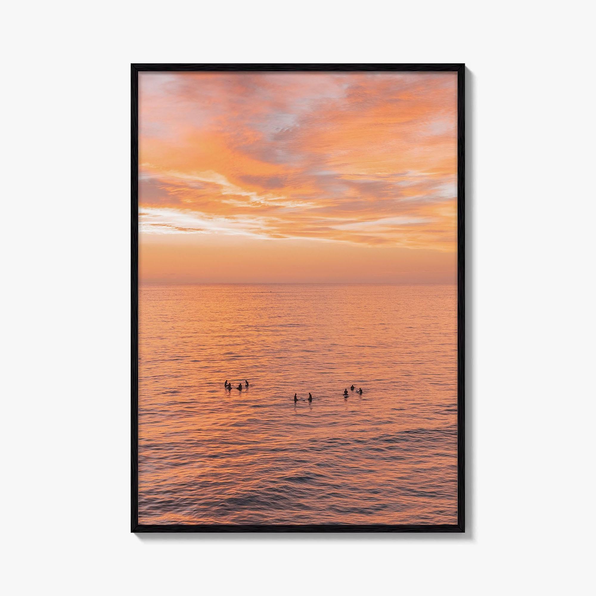 Encinitas Fine Art Photo Print, Surfers Beach Ocean, San Diego California Wall Decor Poster