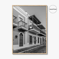 Old San Juan Black and White Fine Art Photo Print, Puerto Rico