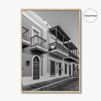 Old San Juan Black and White Fine Art Photo Print, Puerto Rico