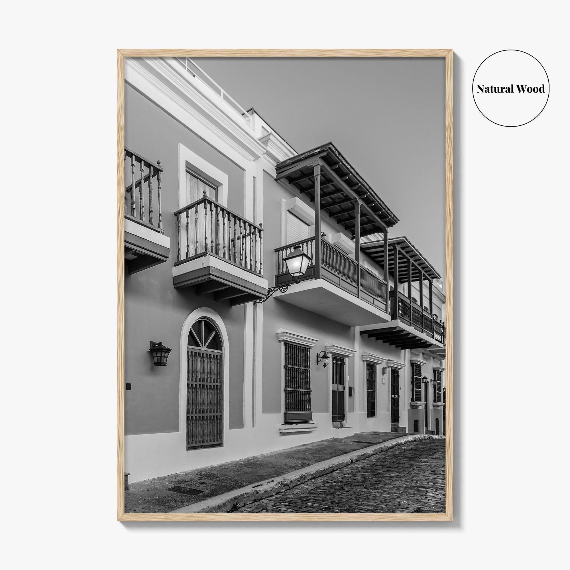 Old San Juan Black and White Fine Art Photo Print, Puerto Rico