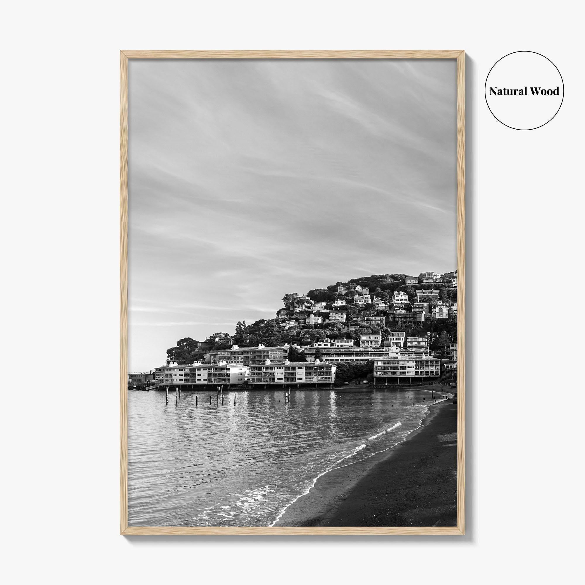 Sausalito Black and White Fine Art Photo Print, San Francisco, California, USA Poster
