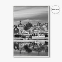 Portsmouth Black and White Fine Art Photo Print, Piscataqua River New Hampshire Poster