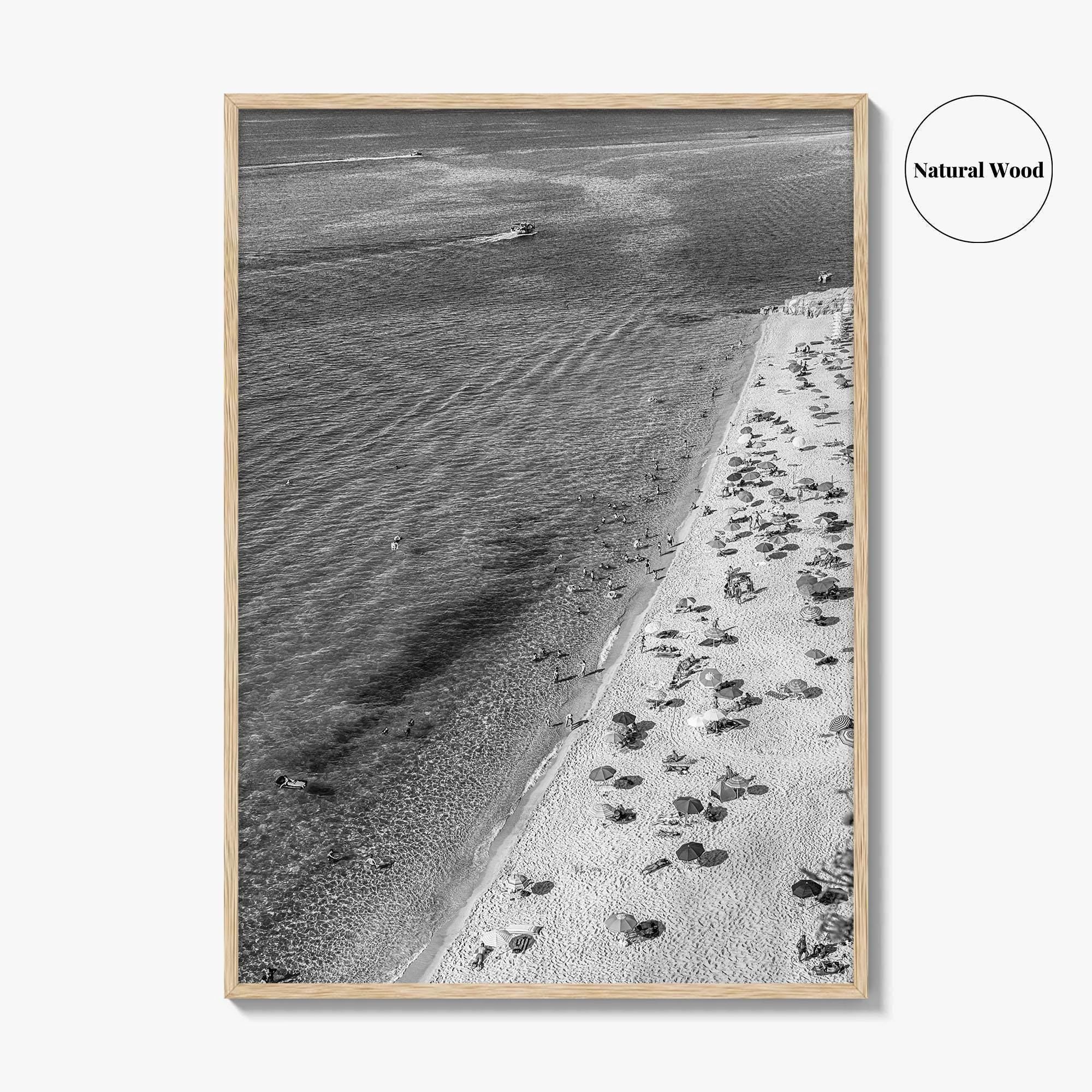 Tropea Black and White Fine Art Photo Print, Tyrrhenian Sea, Calabria Italy Wall Poster