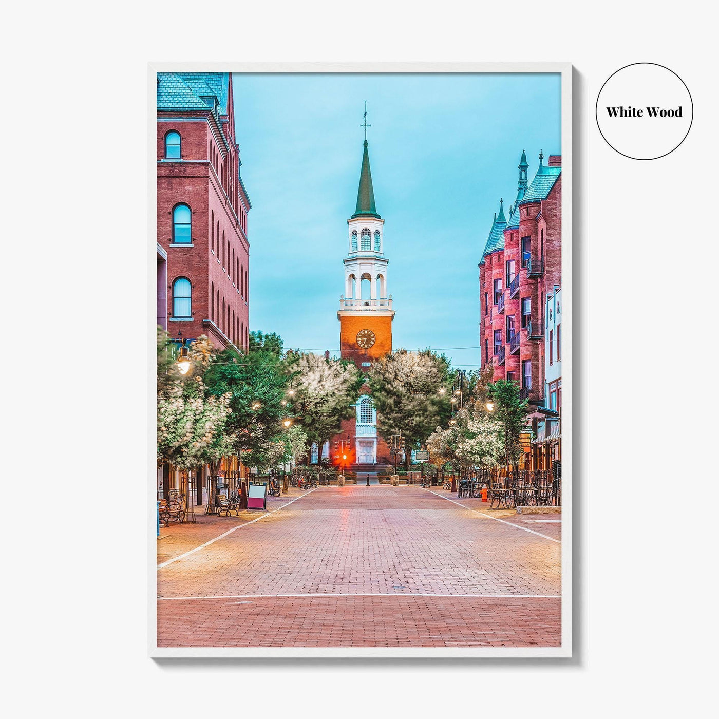 Burlington Vermont Fine Art Photo Print, Church Street Marketplace, USA Poster