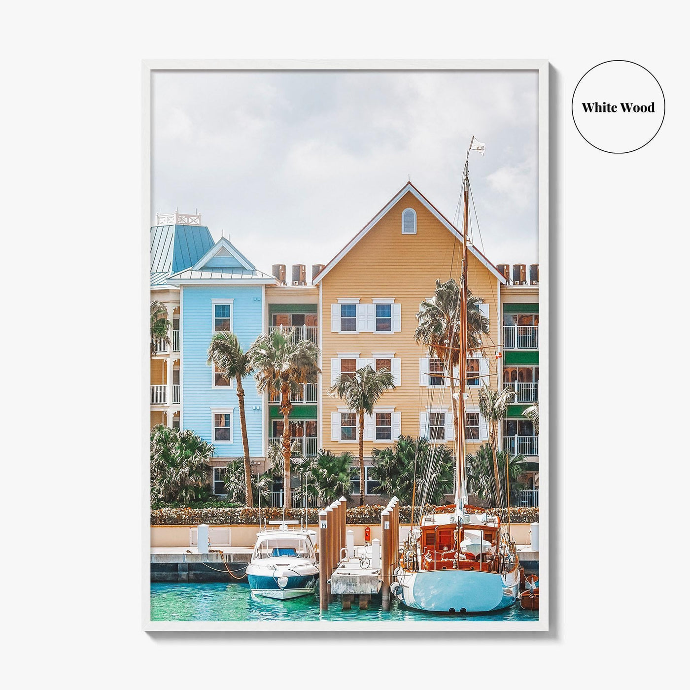 Nassau Bahamas Fine Art Photo Print, Coastline Homes, Wall Poster, New Providence