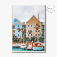 Nassau Bahamas Fine Art Photo Print, Coastline Homes, Wall Poster, New Providence