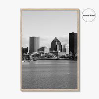 Rochester New York Black and White Fine Art Photo Print, USA, Wall Decor, Poster