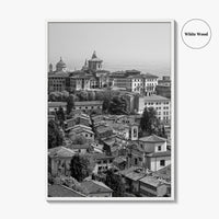 Bergamo Black and White Fine Art Photo Print, Citta Alta, Italy Wall Poster