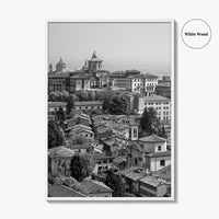 Bergamo Black and White Fine Art Photo Print, Citta Alta, Italy Wall Poster