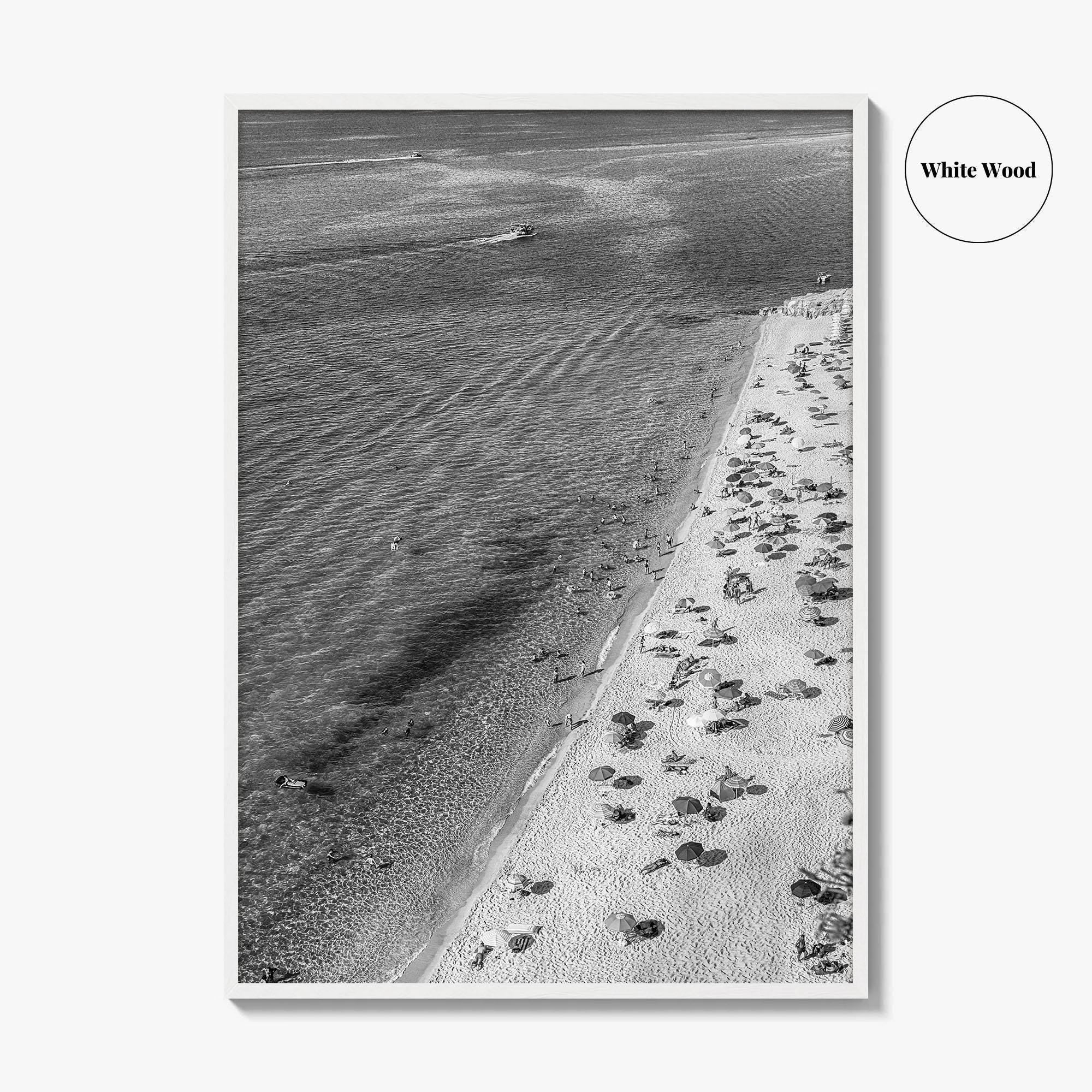 Tropea Black and White Fine Art Photo Print, Tyrrhenian Sea, Calabria Italy Wall Poster