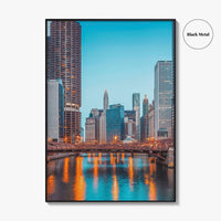 Chicago Skyline Fine Art Photo Print, Downtown Wall Poster, Illinois USA