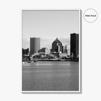 Rochester New York Black and White Fine Art Photo Print, USA, Wall Decor, Poster