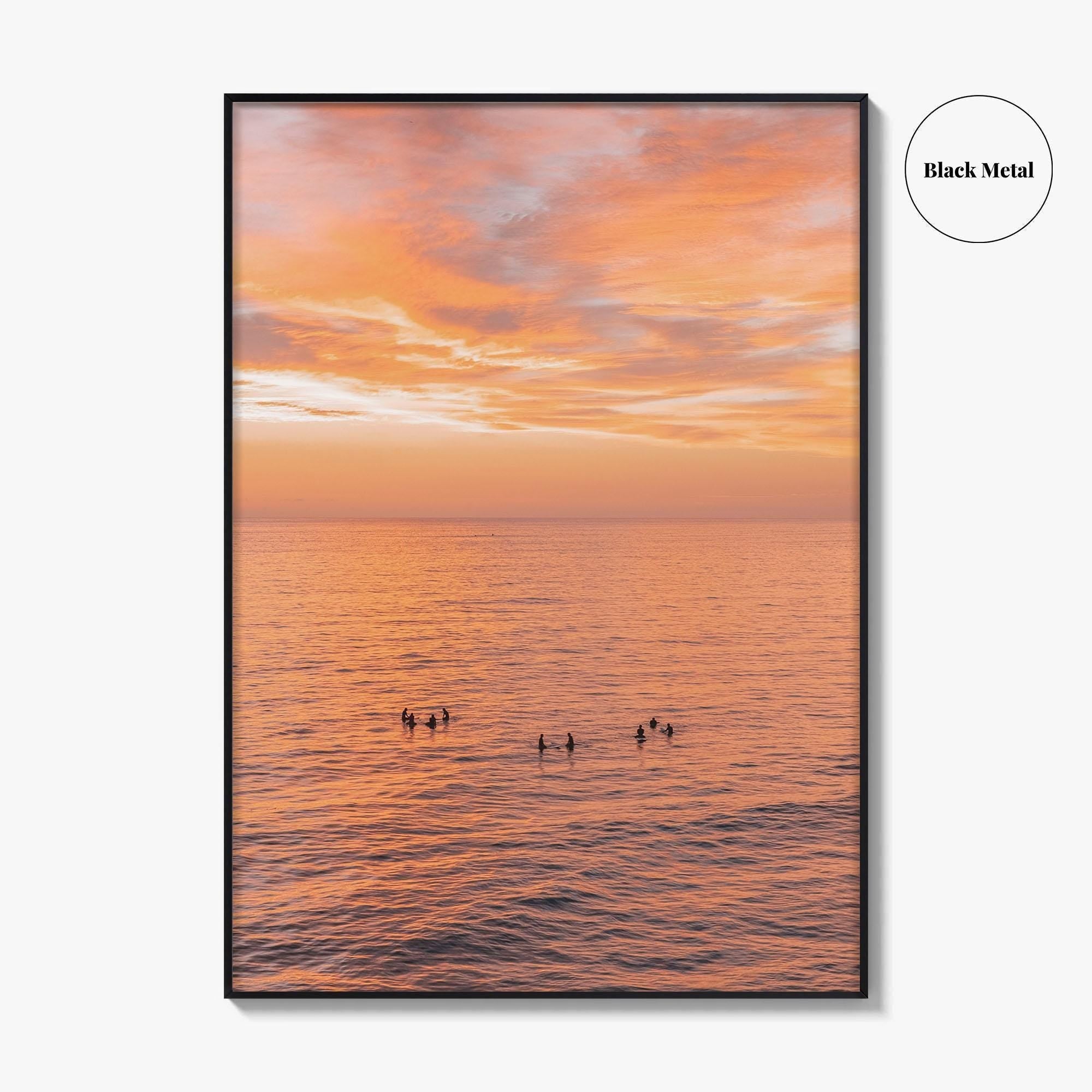 Encinitas Fine Art Photo Print, Surfers Beach Ocean, San Diego California Wall Decor Poster
