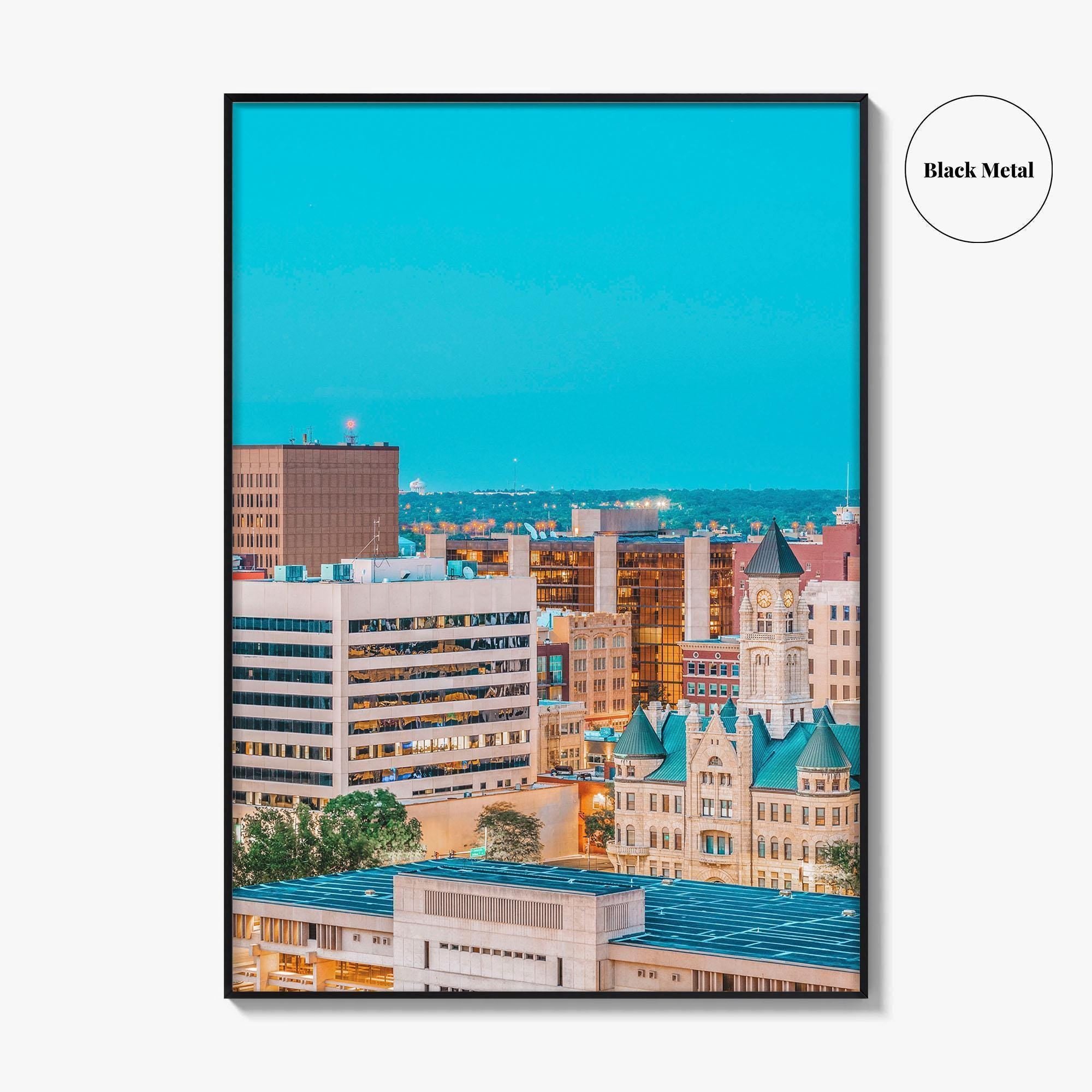 Wichita Skyline Fine Art Photo Print, Kansas Wall Poster, USA