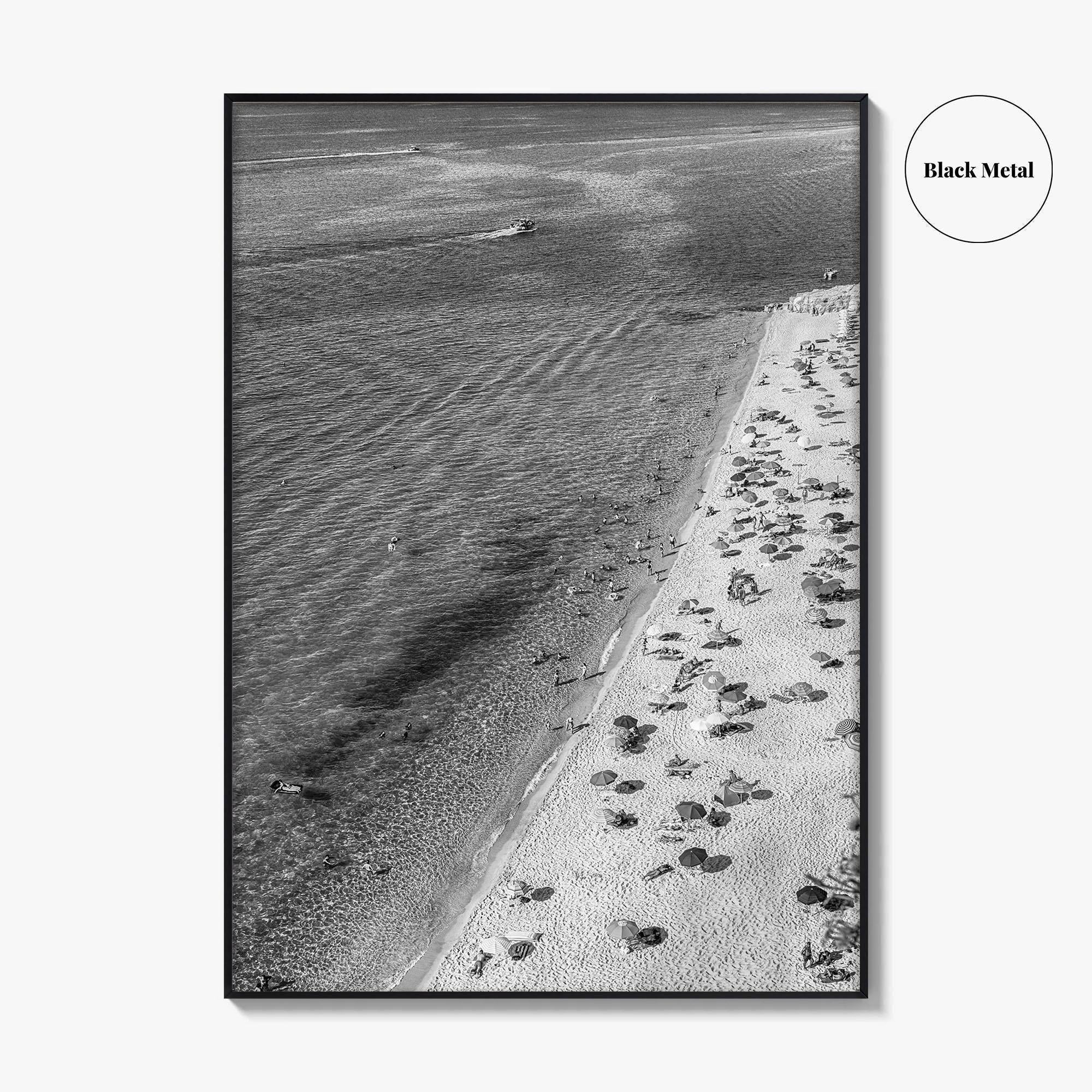 Tropea Black and White Fine Art Photo Print, Tyrrhenian Sea, Calabria Italy Wall Poster