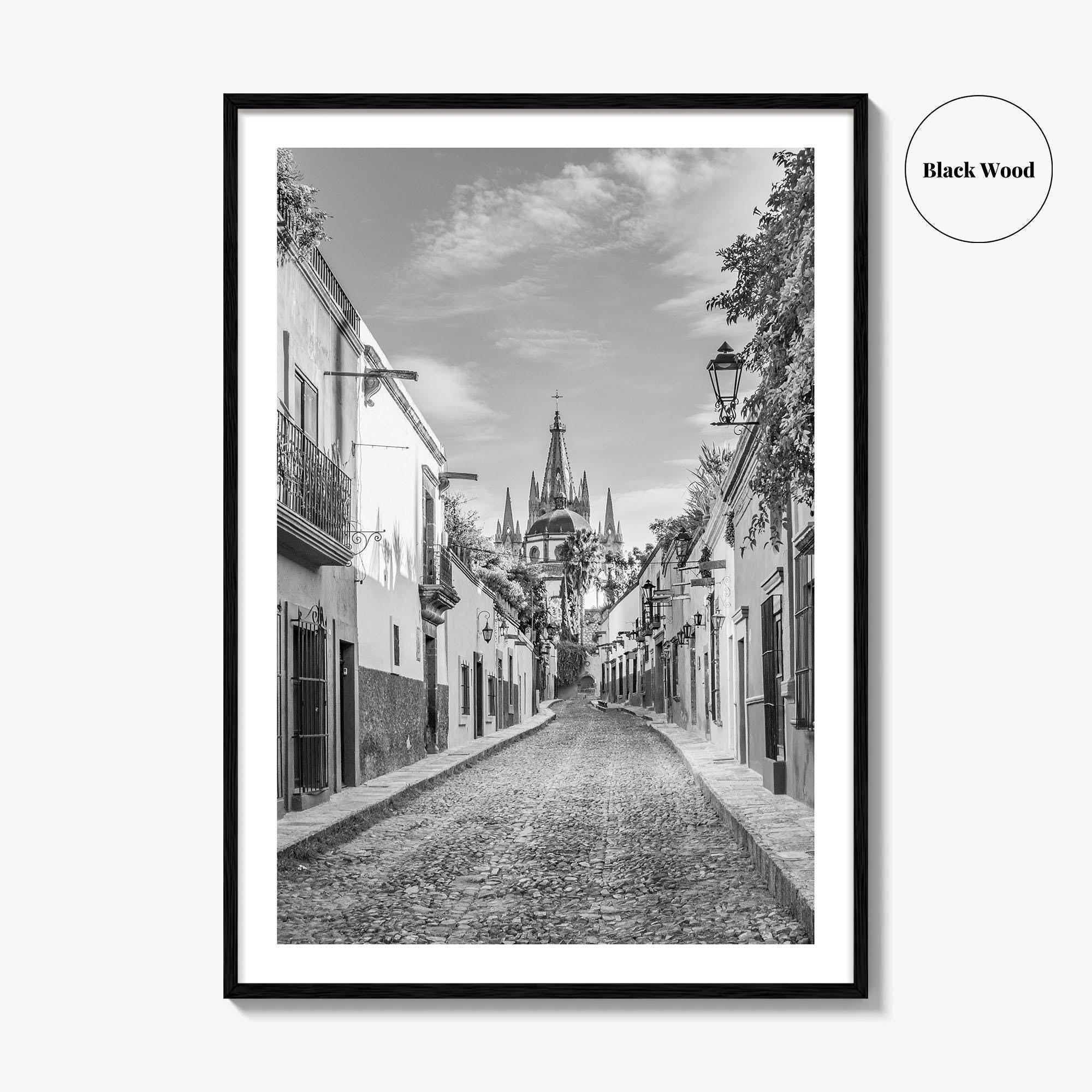 San Miguel de Allende Black and White Fine Art Photo Print, Guanajuato Poster