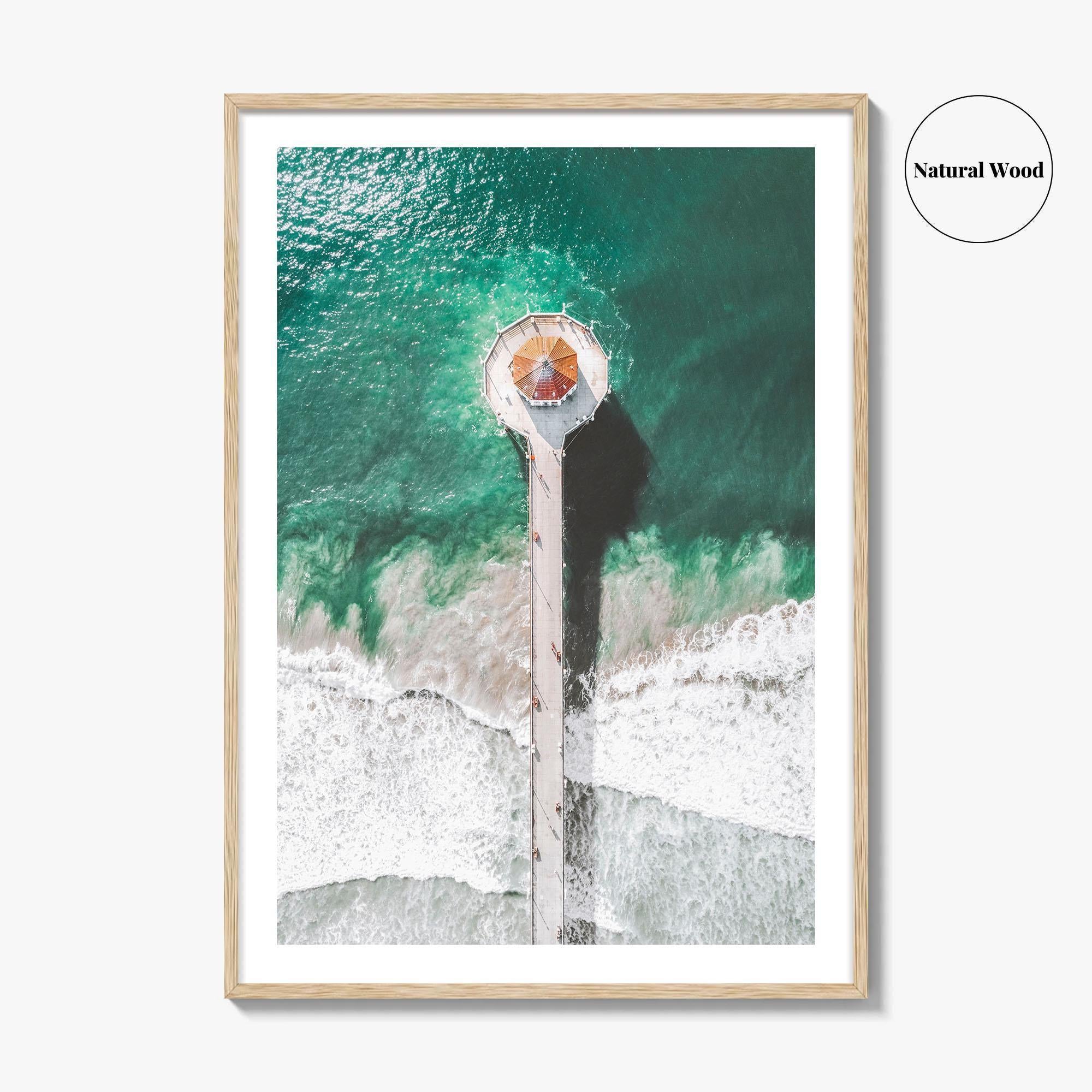 Manhattan Beach Fine Art Photo Print, Pier, Los Angeles, California Wall Poster, USA
