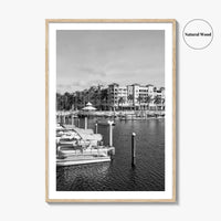 Naples Florida Black and White Fine Art Photo Print, Tamiami Trail Marina Poster