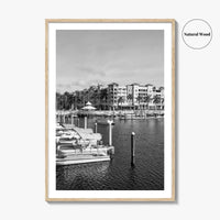 Naples Florida Black and White Fine Art Photo Print, Tamiami Trail Marina Poster